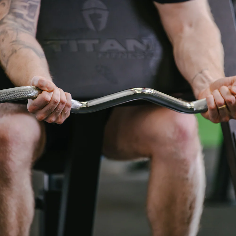 Performance Series Olympic EZ Curl Barbell - Image 3