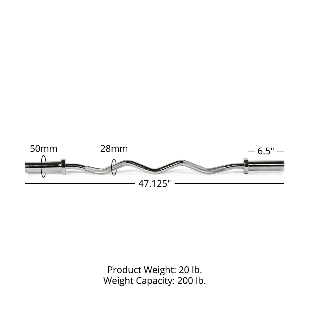 Performance Series Olympic EZ Curl Barbell - Image 8