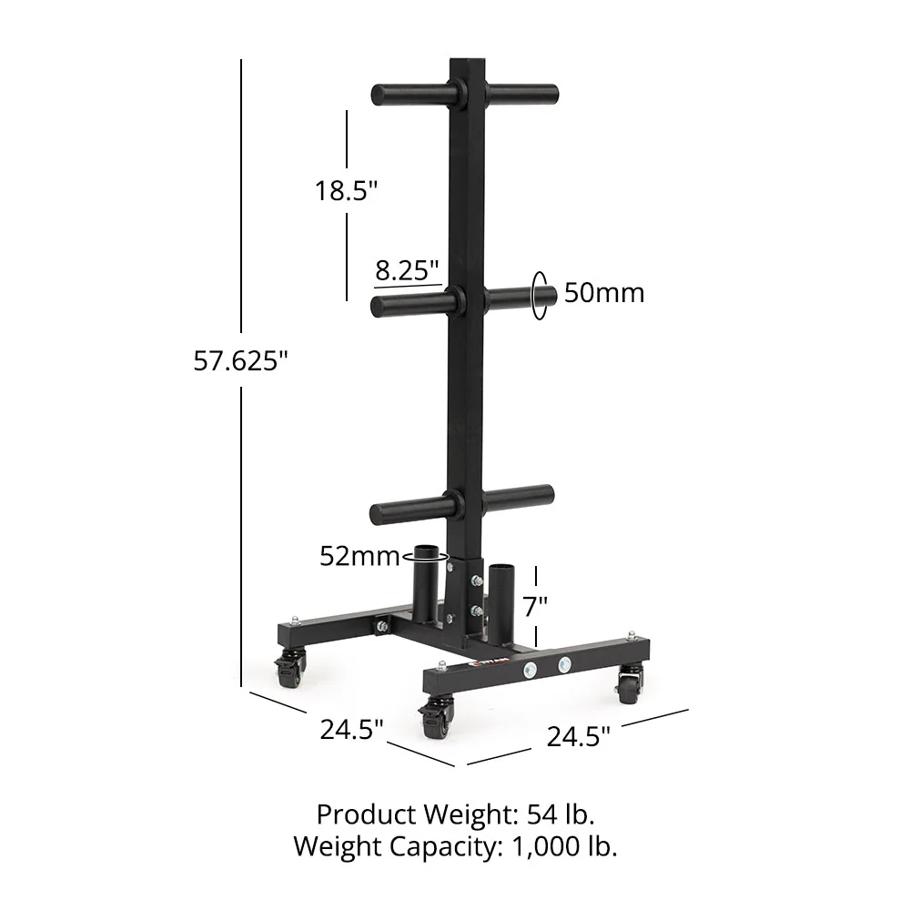 Portable Weight Plate and Barbell Storage Tree - Image 8