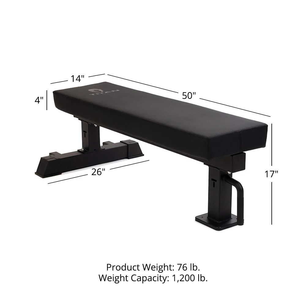 TITAN Series Single Post Flat Bench - Image 12