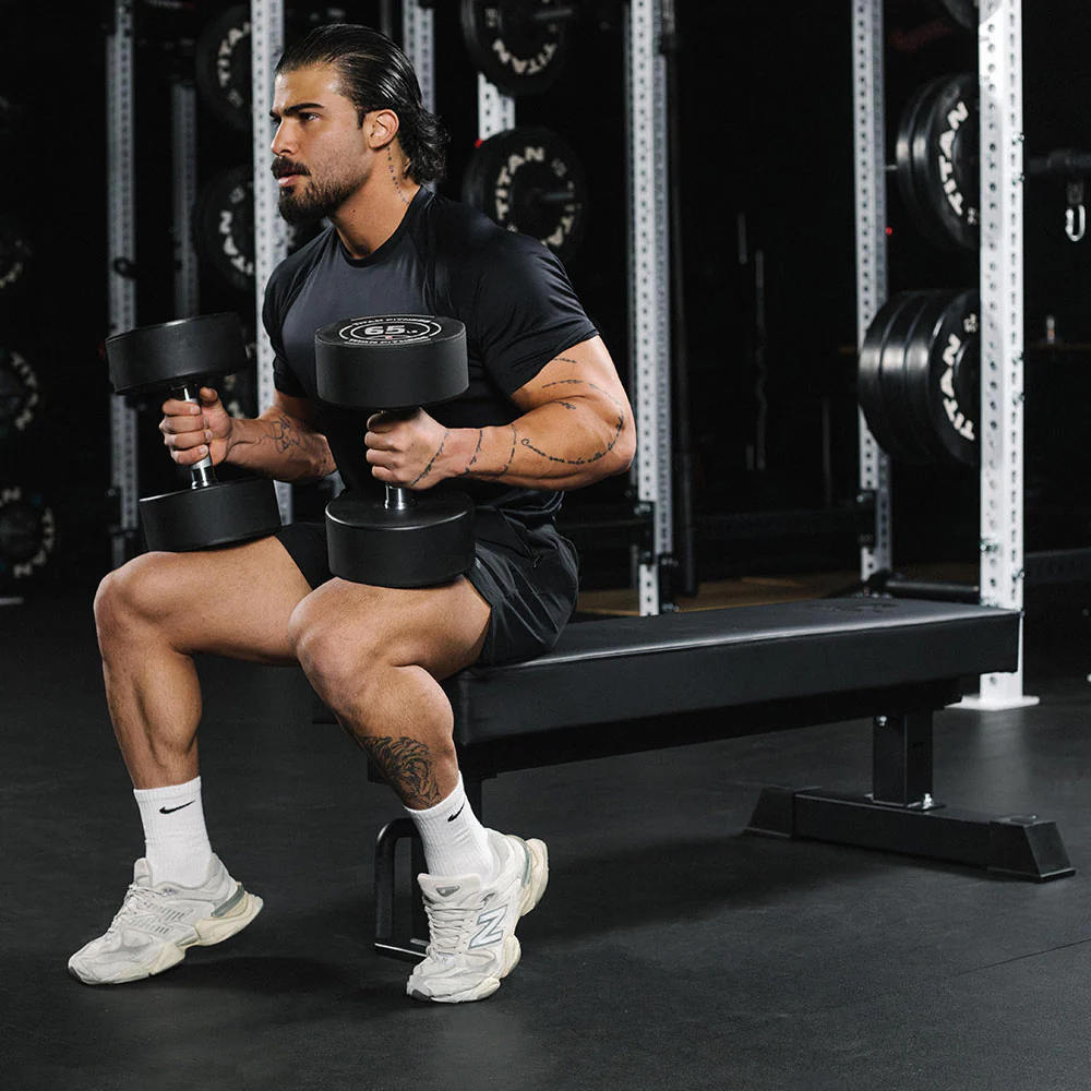 TITAN Series Single Post Flat Bench - Image 4