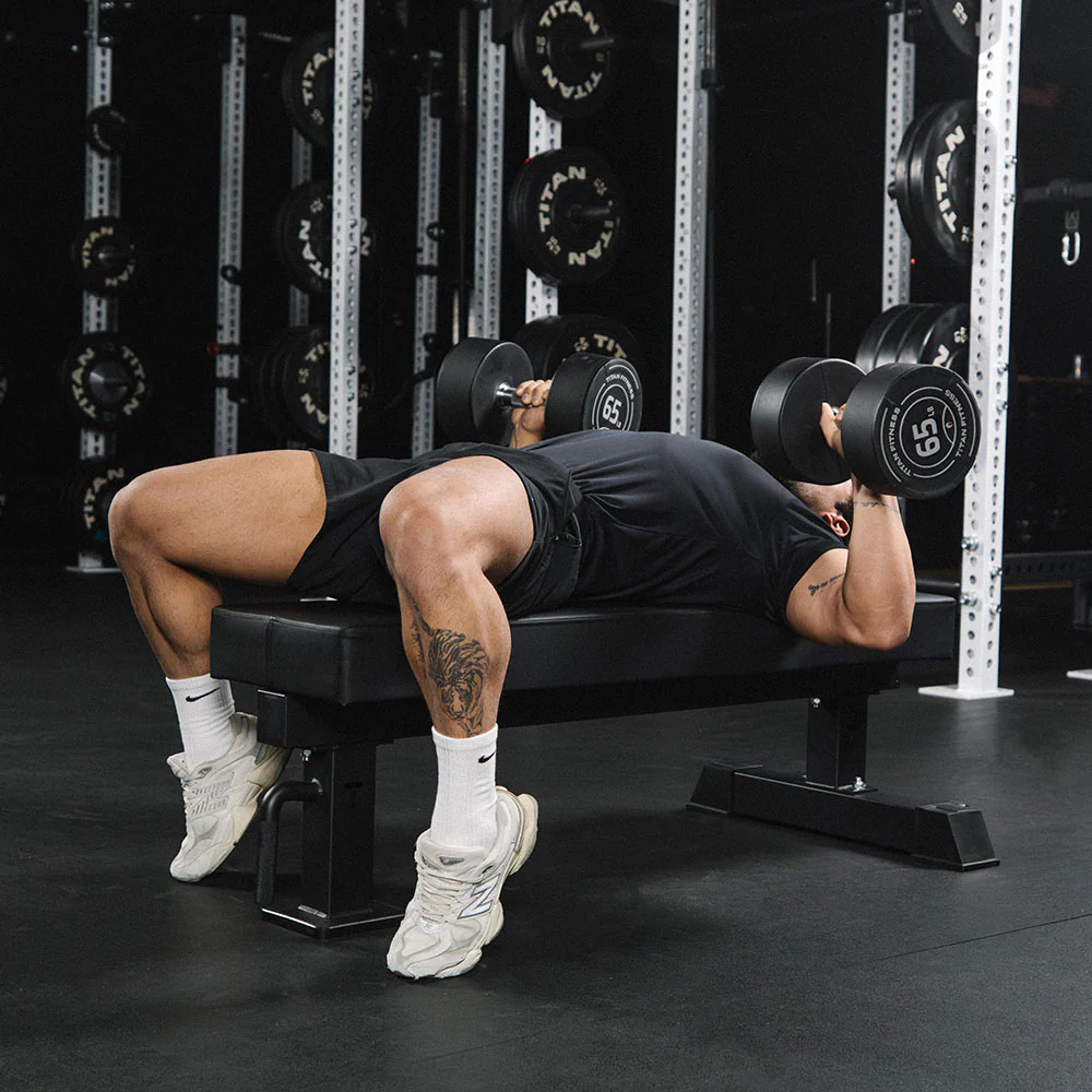 TITAN Series Single Post Flat Bench - Image 5
