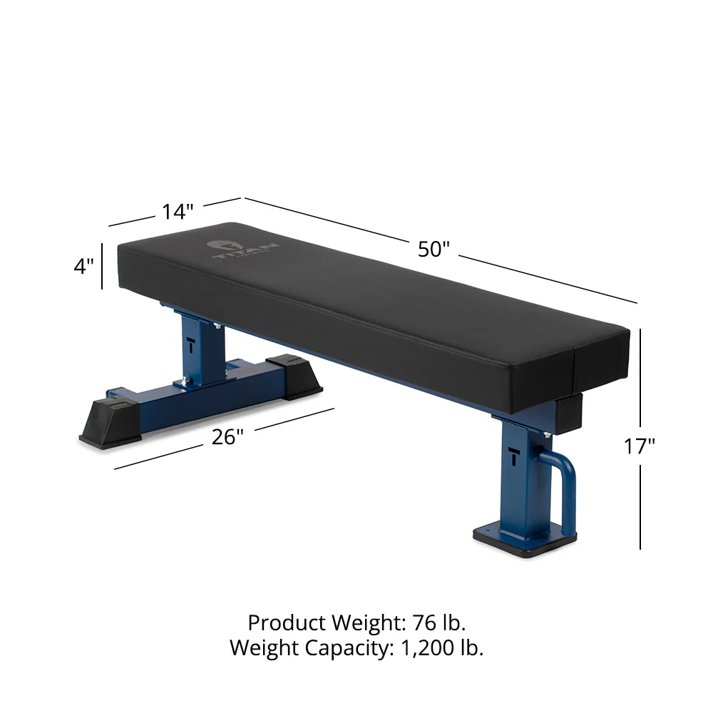 TITAN Series Single Post Flat Bench - Image 36