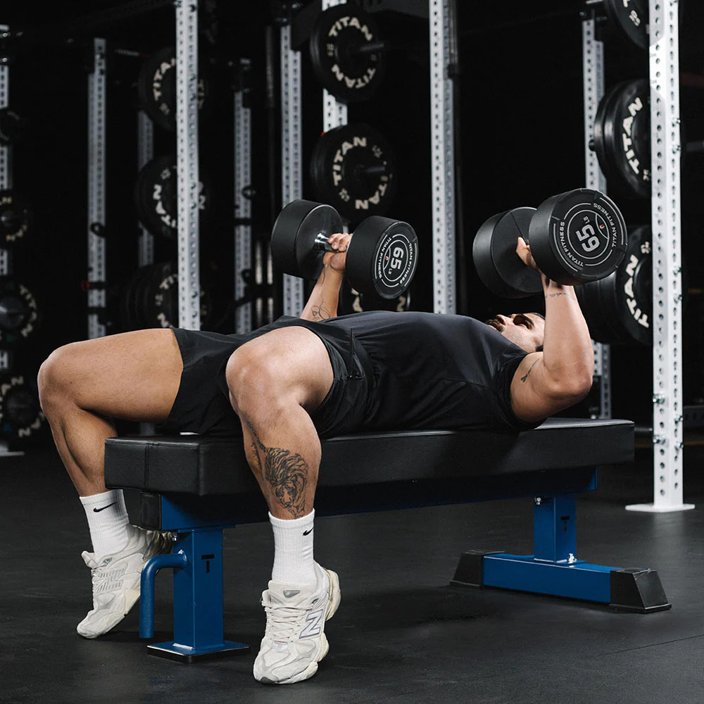 TITAN Series Single Post Flat Bench - Image 29