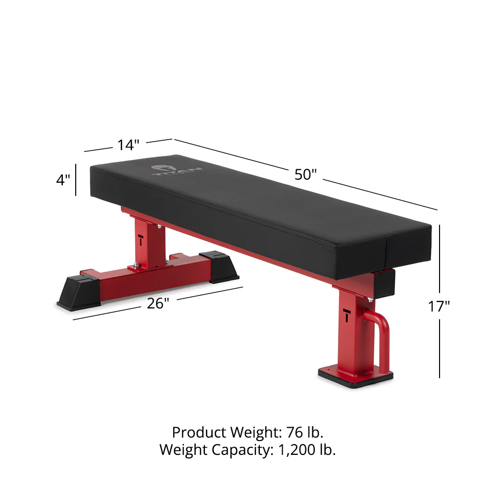 TITAN Series Single Post Flat Bench - Image 24