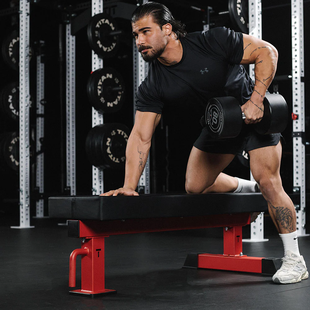 TITAN Series Single Post Flat Bench - Image 14