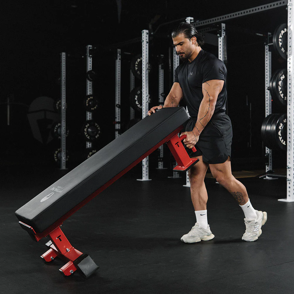 TITAN Series Single Post Flat Bench - Image 20