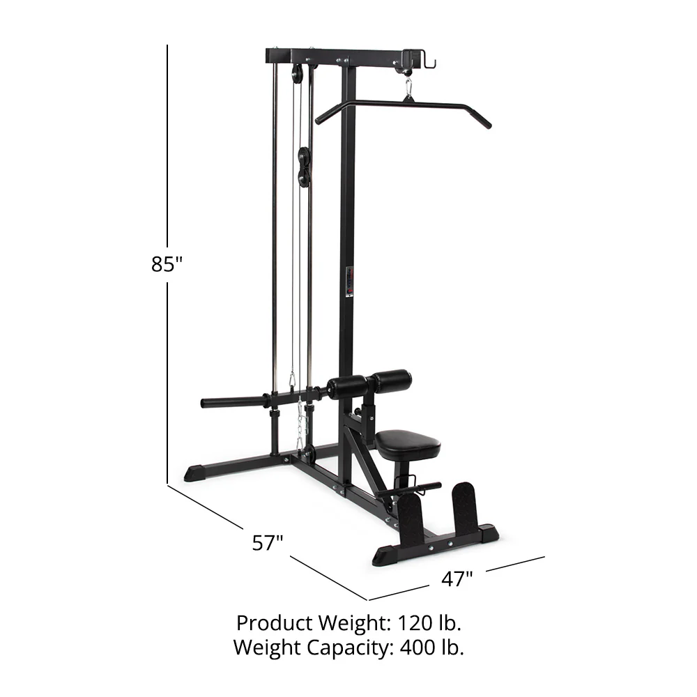 Plate-Loaded Lat Pull Down & Cable Row Machine - Image 14