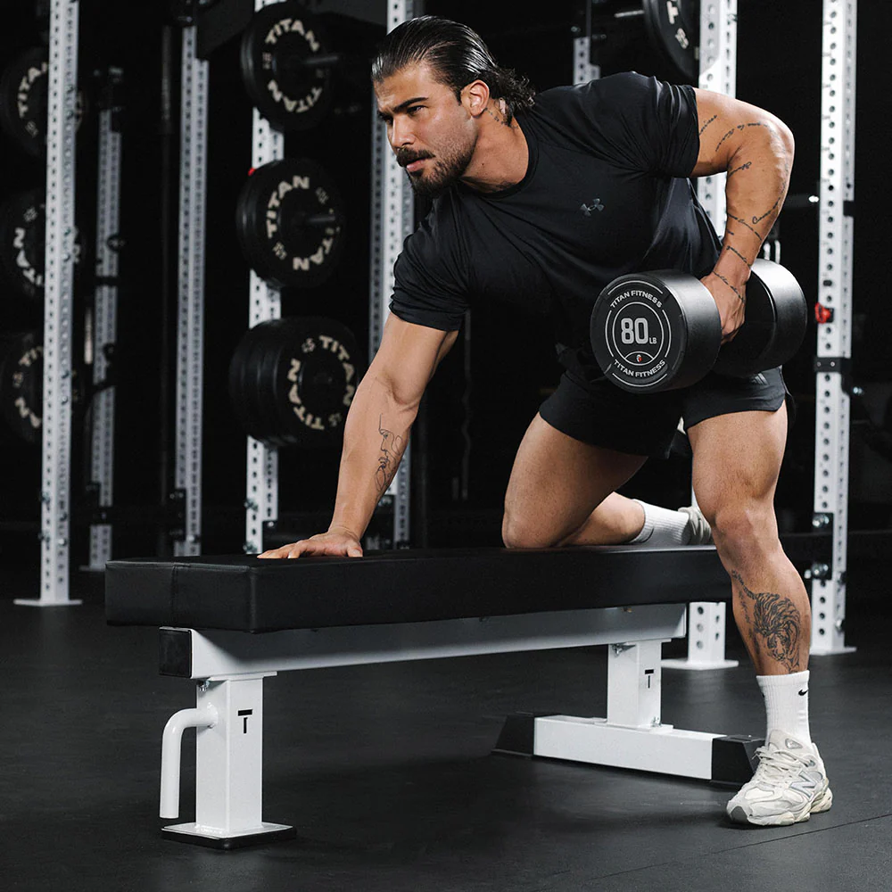 TITAN Series Single Post Flat Bench - Image 38