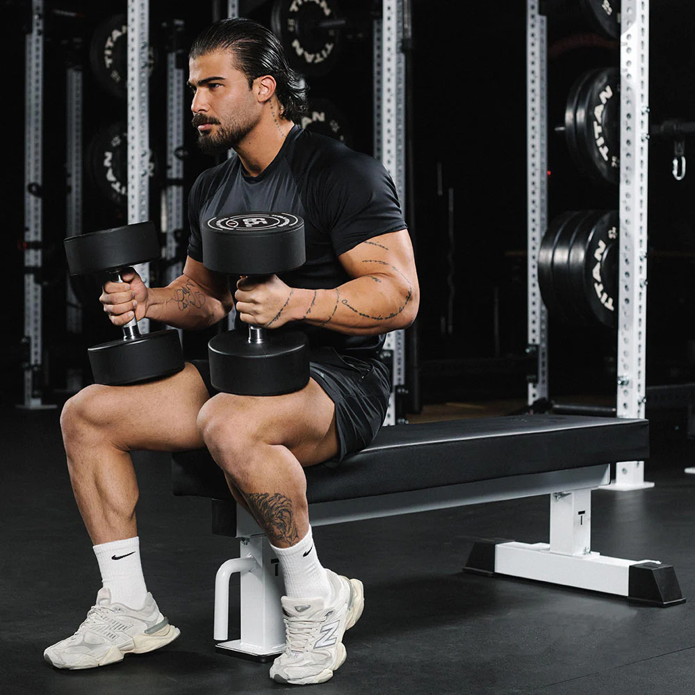 TITAN Series Single Post Flat Bench - Image 40