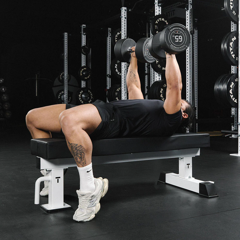 TITAN Series Single Post Flat Bench - Image 41