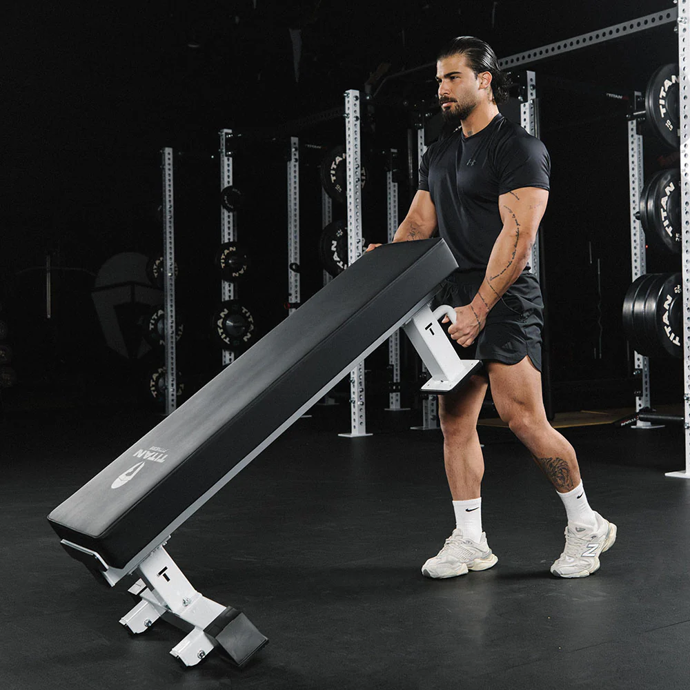 TITAN Series Single Post Flat Bench - Image 44